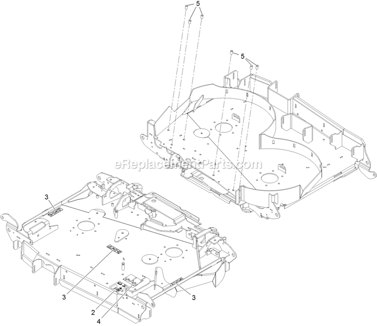 eXmark LZX980EKC96RW0 (411294212-999999999)(2022) Lazer Z X-Series Center Deck With Decals Assembly Diagram