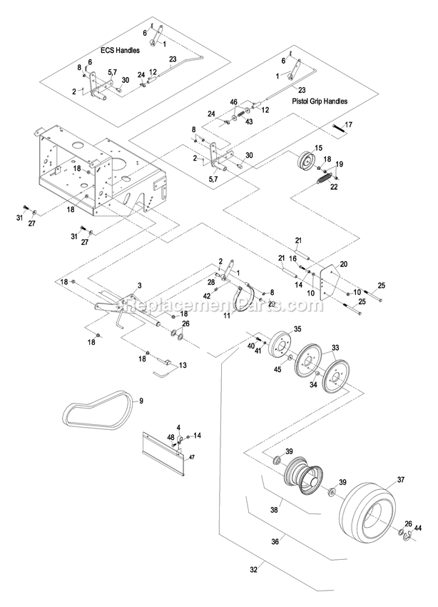 eXmark M15KA483P (600000-669999)(2006) Metro Engine Deck Group (2) Diagram