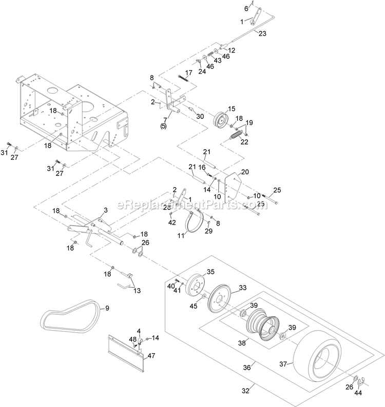eXmark MG16KA322P (920000-999999)(2011) Metro Engine Deck Assembly (2) Diagram