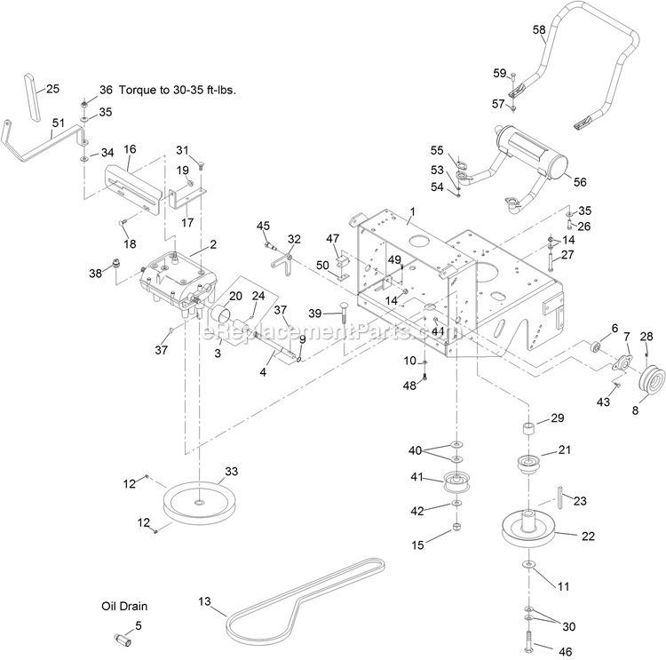 eXmark MG481KA362CA (312000000-312999999)(2012) Metro Engine Deck Assembly (1) Diagram