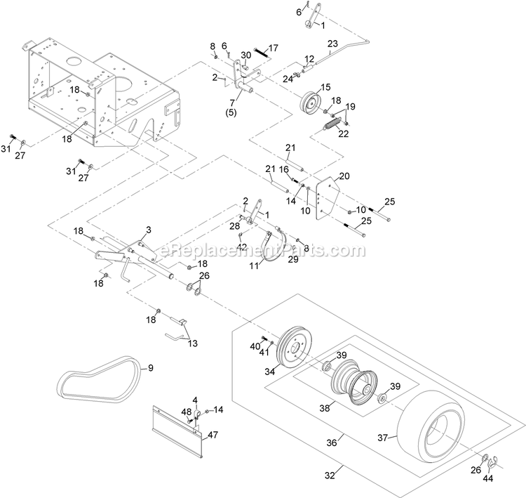 eXmark MG481KA483 (313000000-313999999)(2013) Metro Engine Deck Assembly (2) Diagram