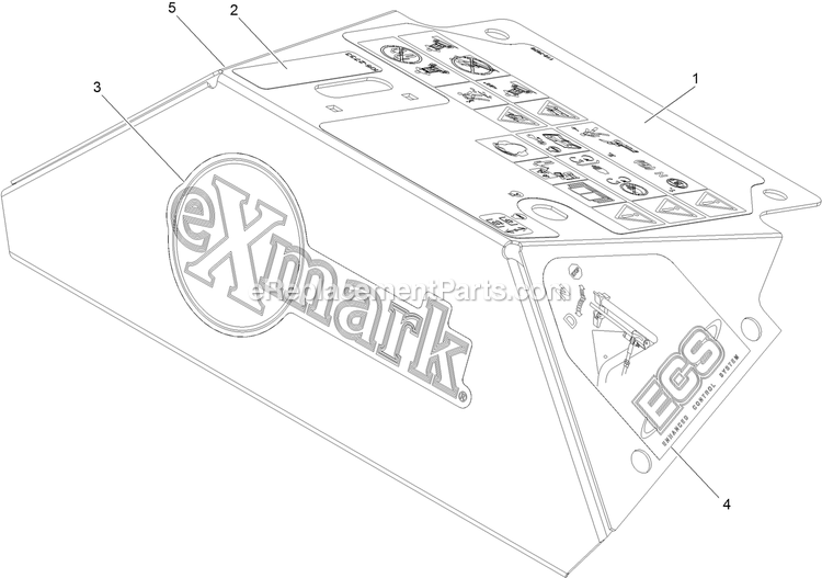 eXmark MGS481CKA48300 (400000000-402082299)(2017) Metro Console With Decals Assembly Diagram