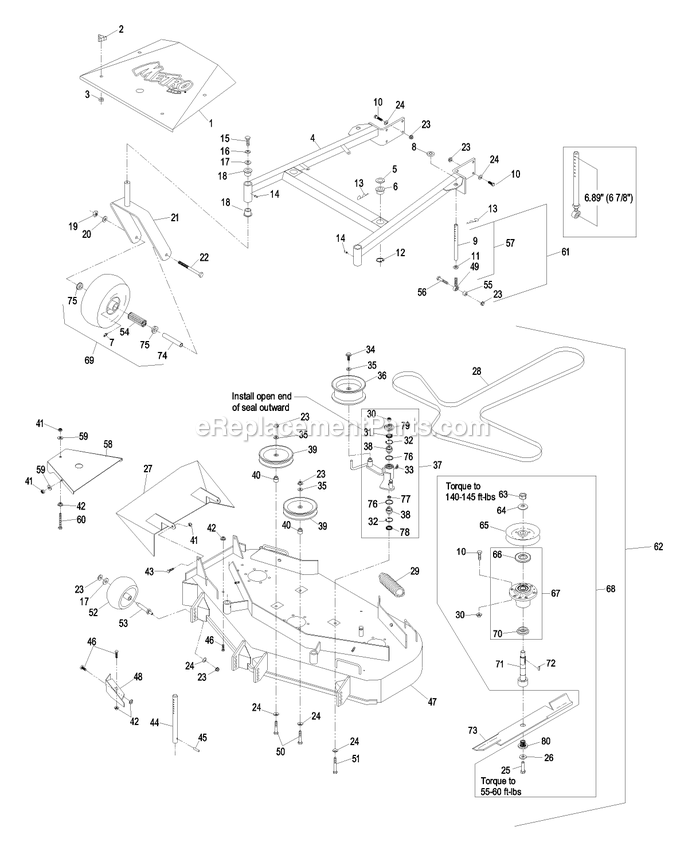 eXmark MHP4815KAC (540000-599999)(2005 1/2) Metro Hp Mower Deck (2) Diagram