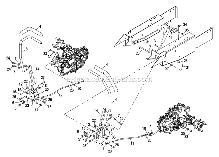 eXmark PHZ19KA343 (600000-669999)(2006) Phazer Motion Control Group Diagram