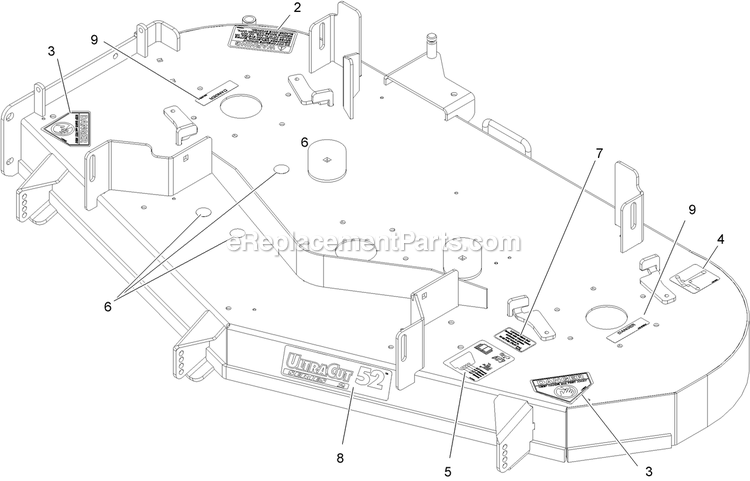 eXmark PNE691KA522 (313000000-313999999)(2013) Pioneer E-Series Deck With Decals Assembly Diagram