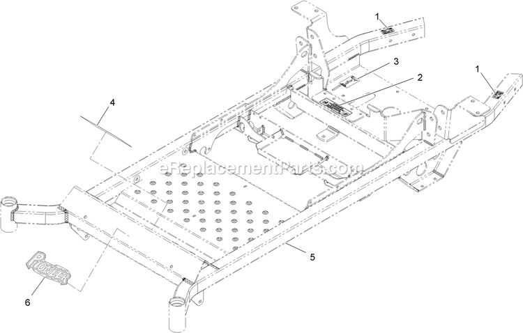 eXmark PNS22KA483 (920000-999999)(2011) Pioneer S-Series Main Frame With Decals Assembly Diagram
