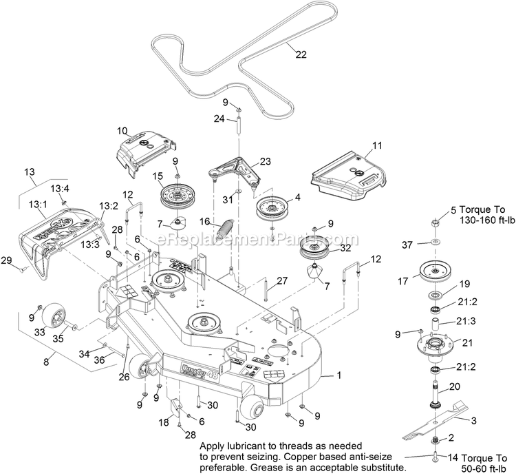 eXmark PNS710GKC48300 (315000000-315999999)(2015) Pioneer S-Series Deck Assembly Diagram