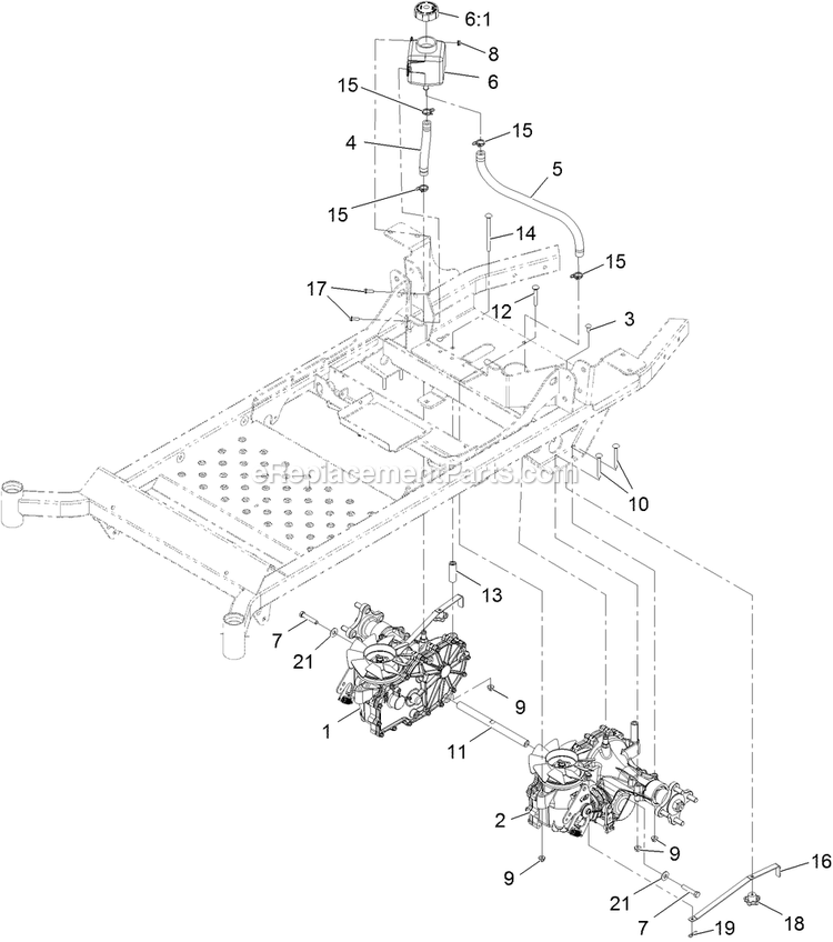 eXmark PNS710GKC48300 (316000000-399999999)(2016) Pioneer S-Series Hydraulic Assembly Diagram