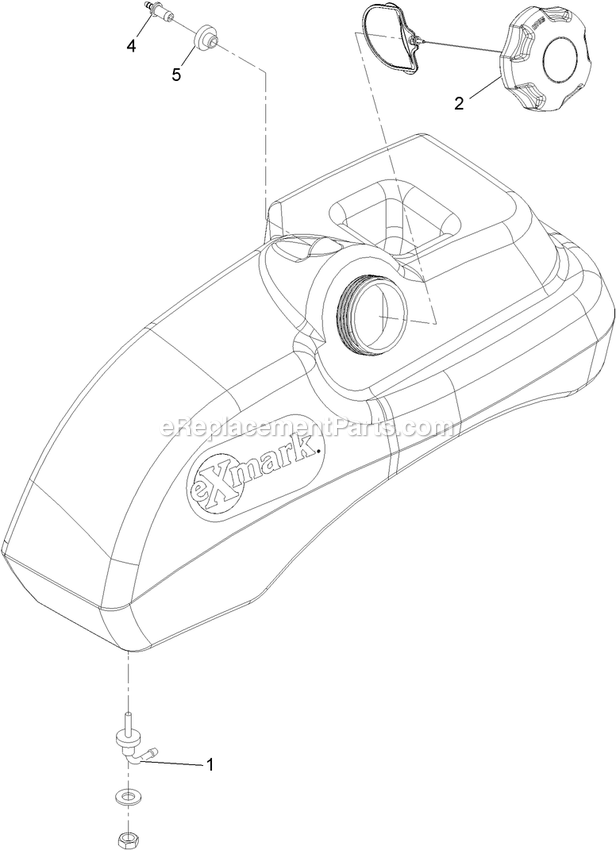 eXmark PNS710GKC483A4 (315000000-315999999)(2015) Pioneer S-Series Fuel Tank Assembly Diagram