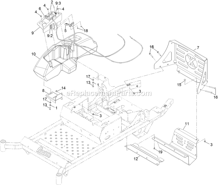 eXmark PNS710KC443 (314000000-314999999)(2014) Pioneer S-Series Controls Assembly Diagram