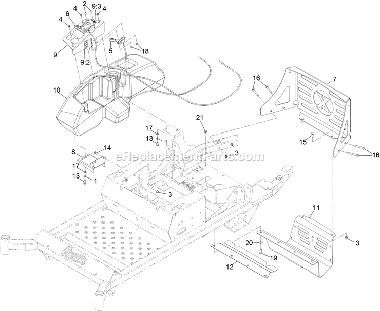 eXmark PNS730GKA604A3 (315000000-315999999)(2015) Pioneer S-Series Controls Assembly Diagram