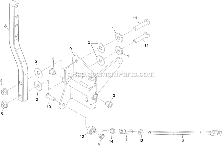 eXmark PNS730KA604 (314000000-314999999)(2014) Pioneer S-Series Motion Control Assembly - Rh Diagram