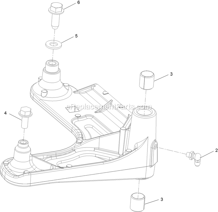 eXmark PNS740GKC60400 (316000000-399999999)(2016) Pioneer S-Series Idler Arm With Bearings Assembly Diagram