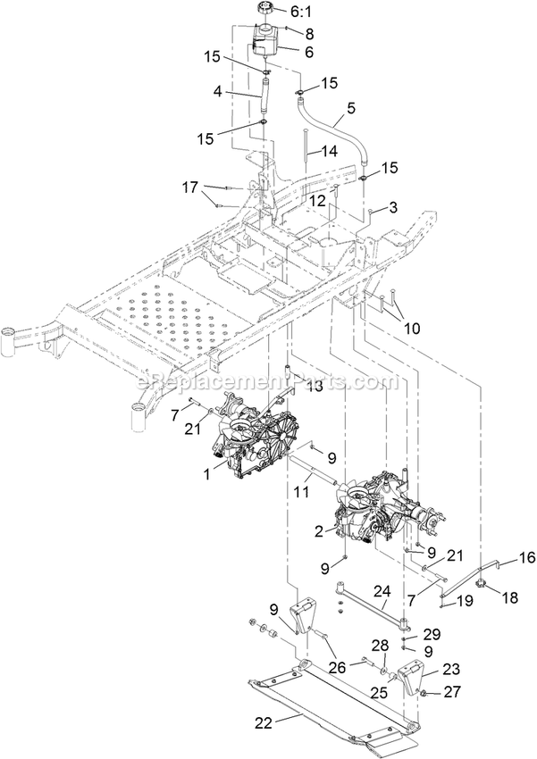 eXmark PNS740GKC60RA3 (315000000-315999999)(2015) Pioneer S-Series Hydraulic Assembly Diagram
