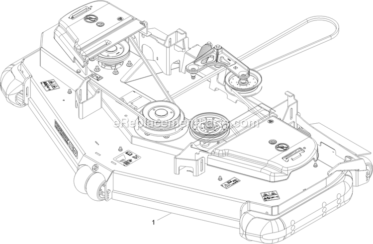 eXmark PNS740GKC60RA3 (316000000-399999999)(2016) Pioneer S-Series Complete Deck Assembly Diagram