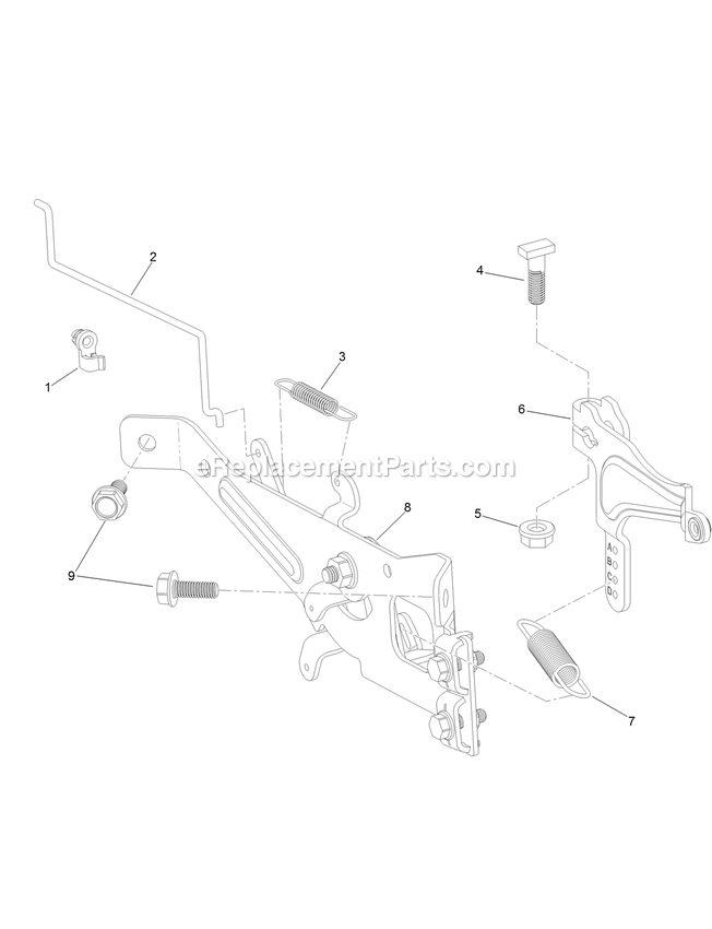 eXmark QSS708GEM50200 (315000000-315999999)(2015) Quest Front Steer Governor Control Assembly Engine Assembly Diagram