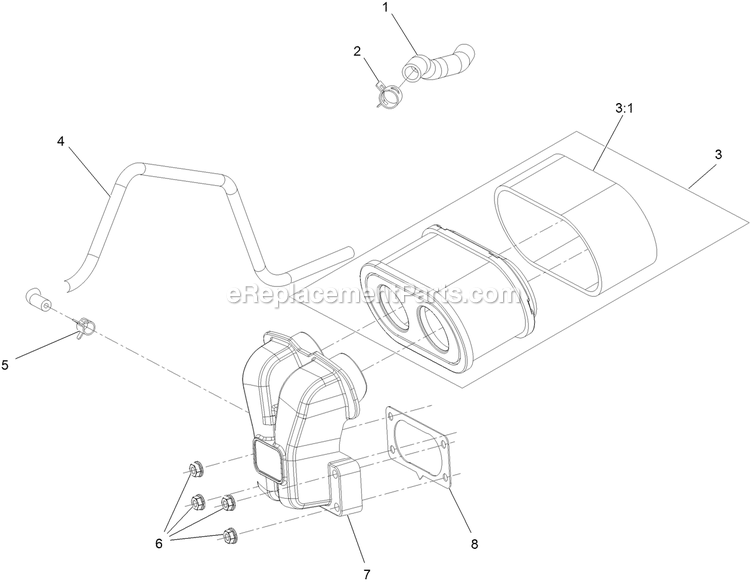eXmark QZS708GEM50200 (402082300-404314158)(2018) Quest Drive Levers Air Intake And Filtration Assembly Diagram