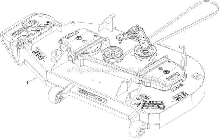 eXmark RAE691GKA48C00 (408644346-999999999)(2021) Radius E-Series Complete Deck Assembly Diagram