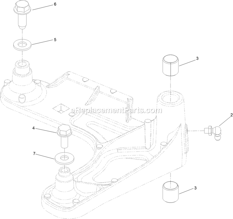 eXmark RAS708GEM60RC3 (404314159-406294344)(2019) Radius S-Series Idler Arm Assembly Diagram
