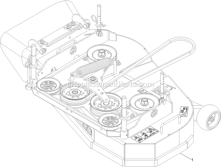 eXmark STE600CKA36300 (404314159-406294344)(2019) Staris E-Series Complete Deck Assembly Diagram
