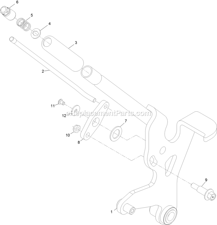 eXmark STE600CKA363H1 (408644346-411294211)(2021) Staris E-Series Height Of Cut Lever Diagram