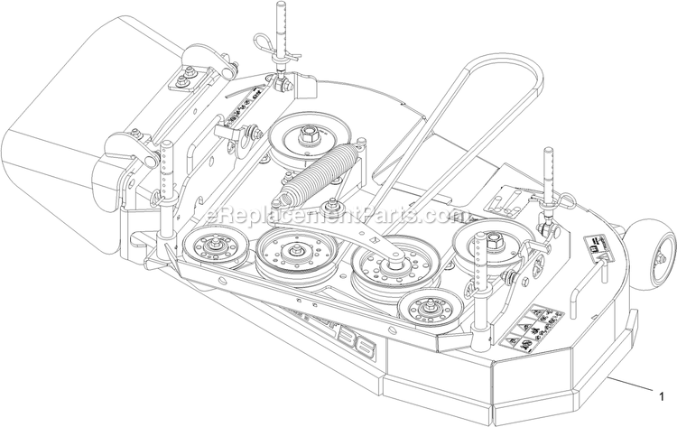 eXmark STE600GKA36300 (406294345-408644345)(2020) Staris E-Series Complete Deck Assembly Diagram