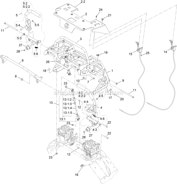 eXmark STS730GKA52400 (406294345-408644345)(2020) Staris S-Series Controls Assembly Diagram