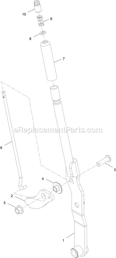 eXmark STS730GKA60400 (404314159-406294344)(2019) Staris S-Series Height Of Cut Lever Assembly Diagram