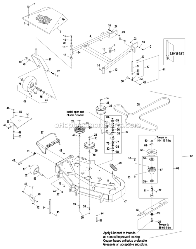 eXmark THP16KA363CA (850000-919999)(2010) Turf Tracer Hp Mower Deck (2) Diagram