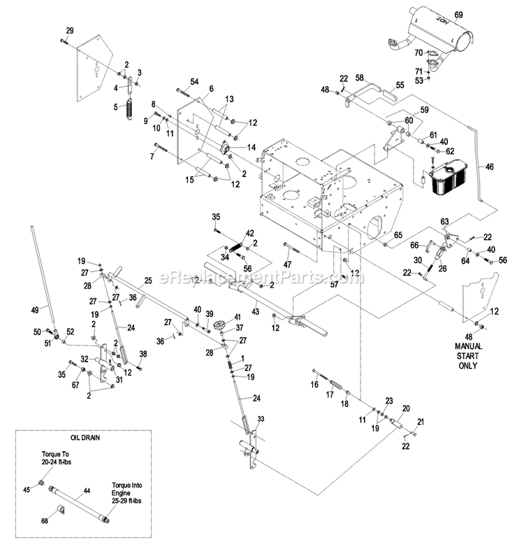 eXmark THP20KAE483CA (850000-919999)(2010) Turf Tracer Hp Engine Deck Group (2) Diagram