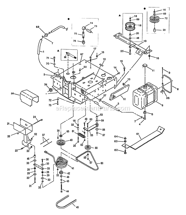 eXmark TR23KC (320000-369999)(2002) Turf Ranger Engine Deck Group Diagram