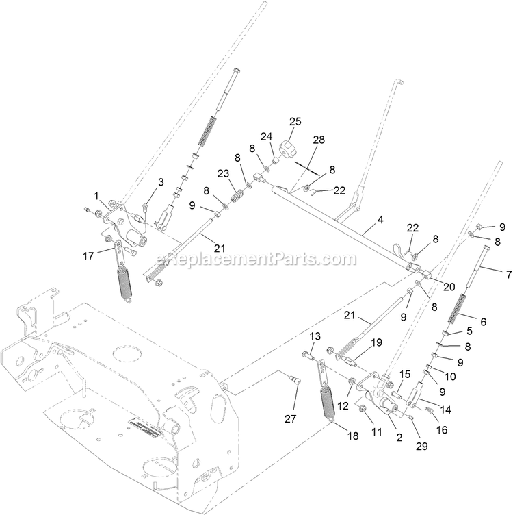 eXmark TTS481CKA36300 (408644346-411294211)(2021) Turf Tracer S-Series Controls Assembly Diagram