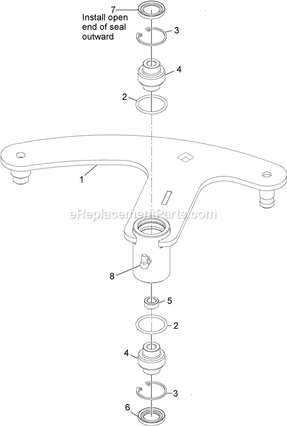 eXmark TTS680PKC483E0 (402082300-404314158)(2018) Turf Tracer S-Series Lp Deck Idler Assembly Diagram