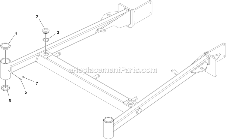 eXmark TTX650EKC604N0 (315000000-315999999)(2015) Turf Tracer X-Series Front Frame Assembly Diagram