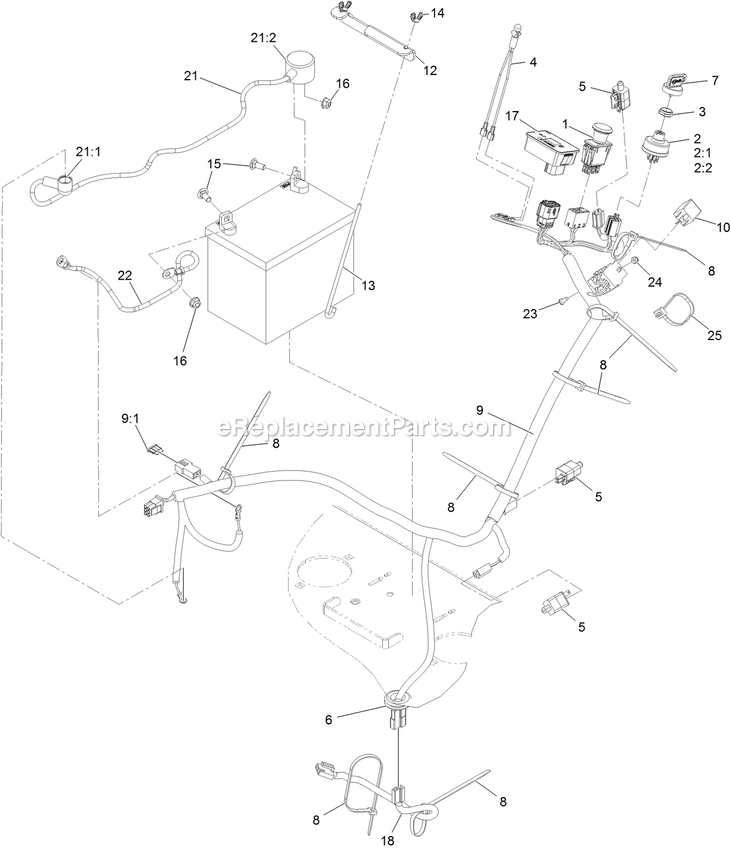 eXmark TTX650EKC604N0 (315000000-315999999)(2015) Turf Tracer X-Series Electrical Assembly Diagram