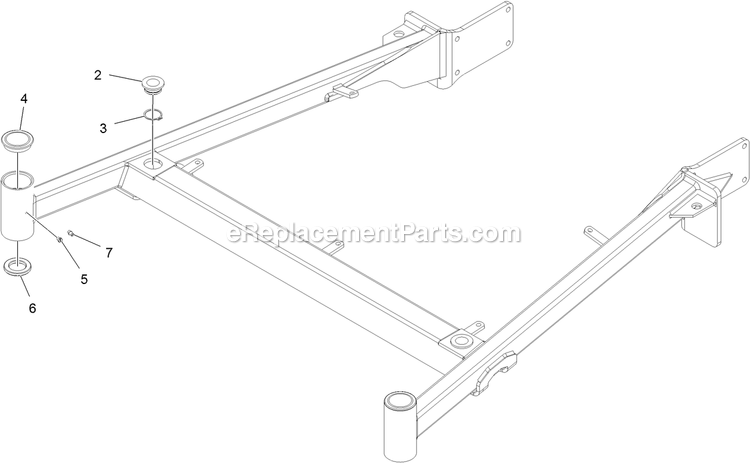 eXmark TTX650EKC604N0 (404314159-406294344)(2019) Turf Tracer X-Series Front Frame Assembly Diagram