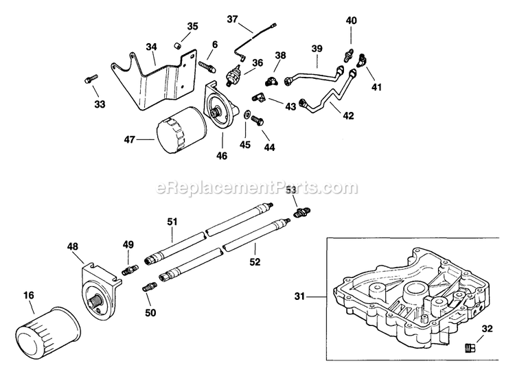 eXmark V36-125K-5 (80000-89999)(1993) Viking 5-Speed Oil Pan/Lubrication (2) Diagram