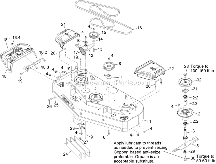 eXmark VT24KA484 (920000-999999)(2011) Vantage Deck Assembly Diagram