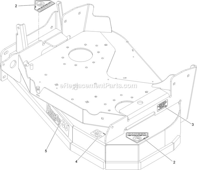 eXmark VT541KA363 (312000000-312999999)(2012) Vantage Deck With Decals Assembly Diagram