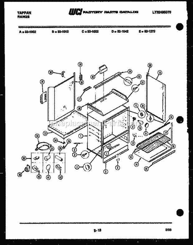 Frigidaire 32-1012-23-06 Freestanding, Gas Range Gas Page C Diagram