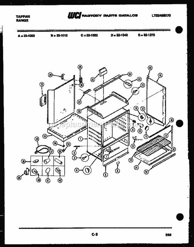 Frigidaire 32-1012-32-03 Freestanding, Gas Range Gas Page D Diagram