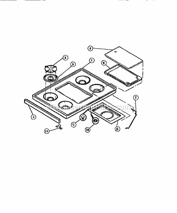 Frigidaire 36-3272-45-08 Tap(V3) / Gas Range Cooktop Parts Diagram