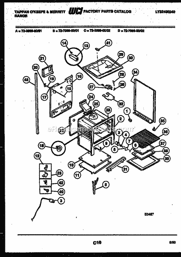 Frigidaire 72-7989-23-02 Tap(V11) / Gas Range Lower Body Parts Diagram