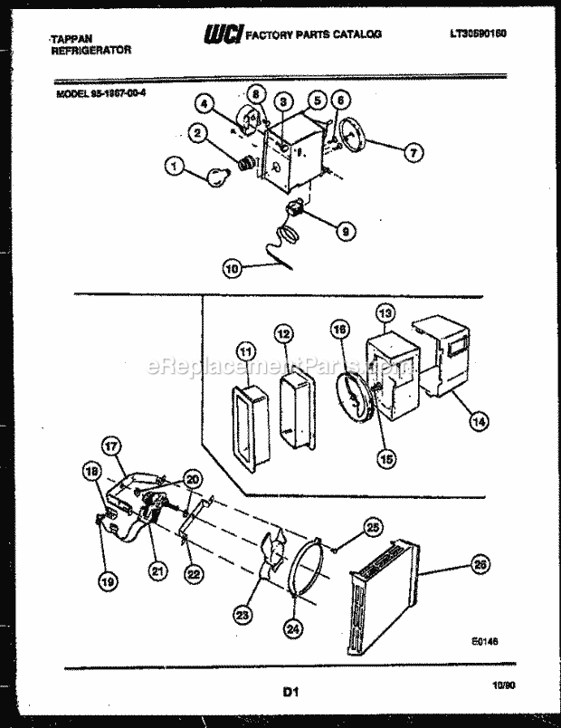 Frigidaire 95-1967-66-04 Tap(V3) / Side by Side Refrigerator Refrigerator Control Assembly, Damp Diagram