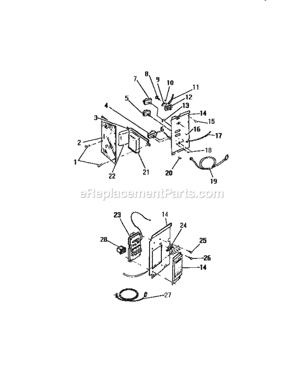 Frigidaire A11MEUSD2 Outside Unit Room Air Conditioner Controls, Capacitors (`Dd` Cabinet Diagram