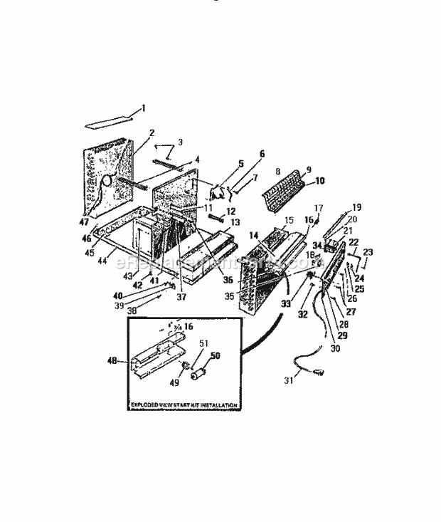 Frigidaire A11MEUSD2 Outside Unit Room Air Conditioner Evaporator, Condenser, Base (`Slide Diagram