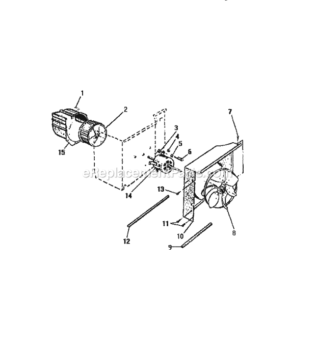 Frigidaire A11MEUSD2 Outside Unit Room Air Conditioner Shroud, Scroll, Blower Motor (`Dd` Diagram