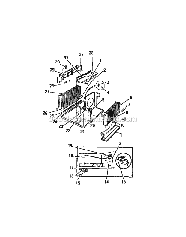 Frigidaire A5LECDSD2 Outside Unit Room Air Conditioner Evaporator, Condenser (`Aaa` Cabine Diagram