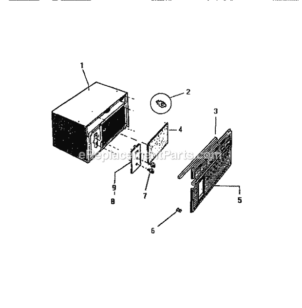 Frigidaire AC06EH7Z1 Wwh(V0) / Room Air Conditioner Cabinet, Front, Wrapper Diagram