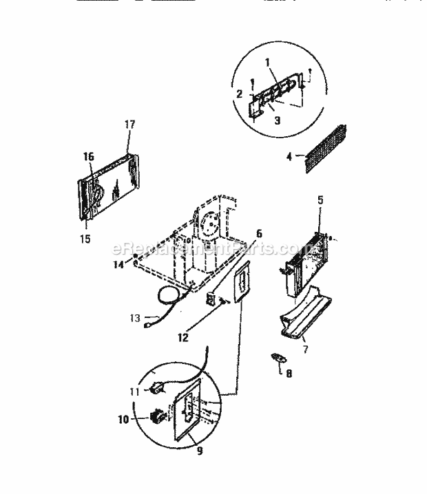 Frigidaire AC06EH7Z1 Wwh(V0) / Room Air Conditioner Control Parts Diagram